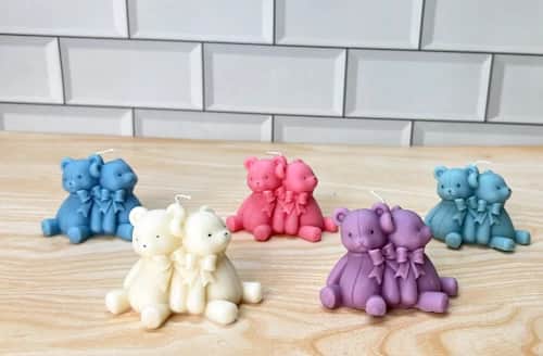 Couple Teddy Candles