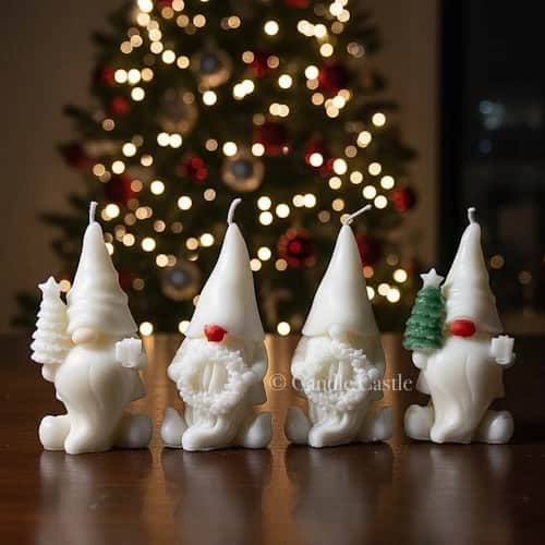 Gnome Santa Candles