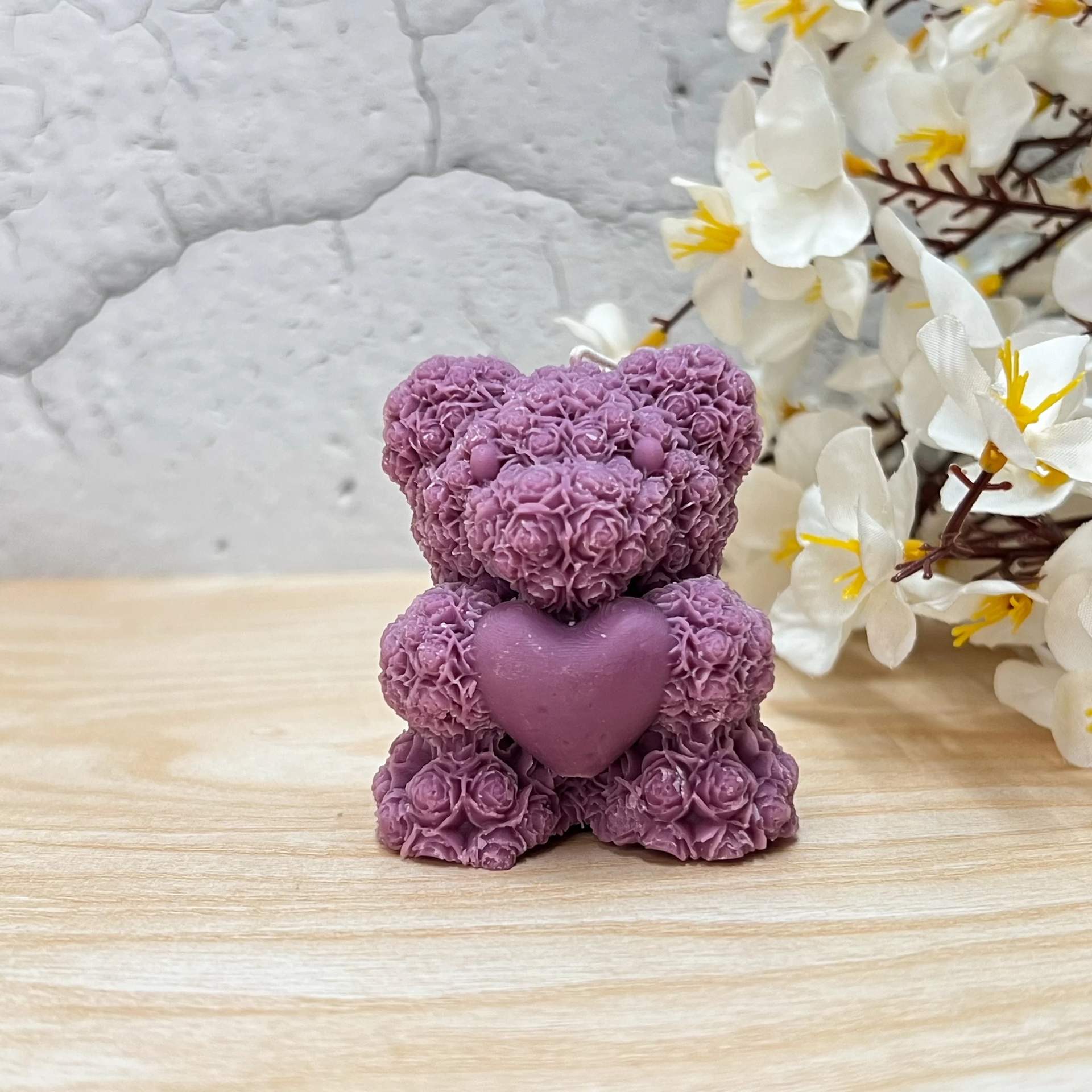 Teddy Heart Candle