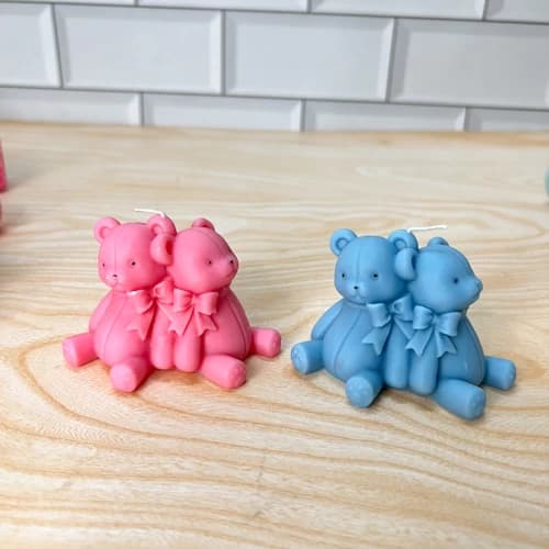 Couple Teddy Candles