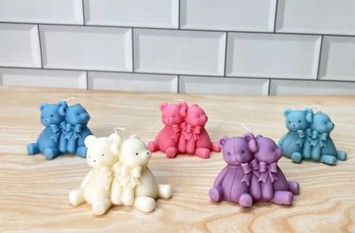 Couple Teddy Candles