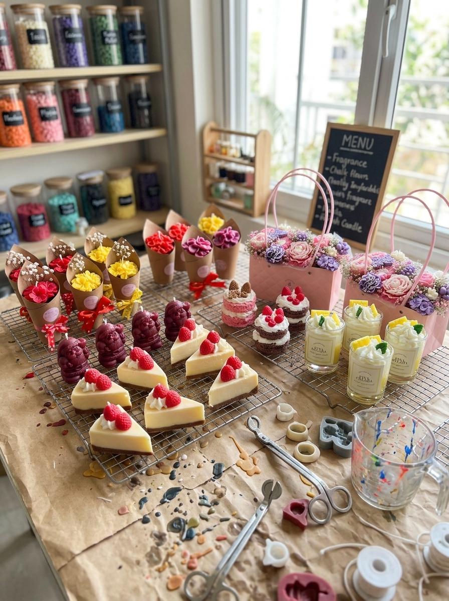 Behind the scenes candle making