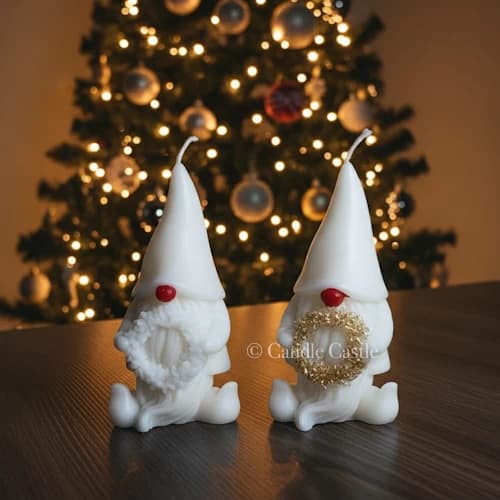 Gnome Santa Candles