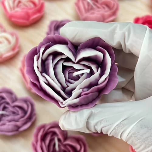 Heart Rose Candle - Image 6