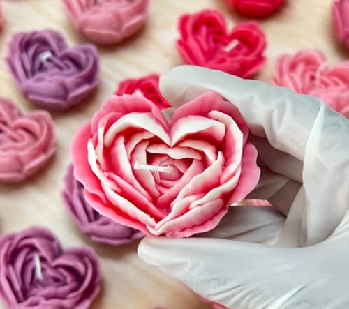 Heart Rose Candle - Image 7