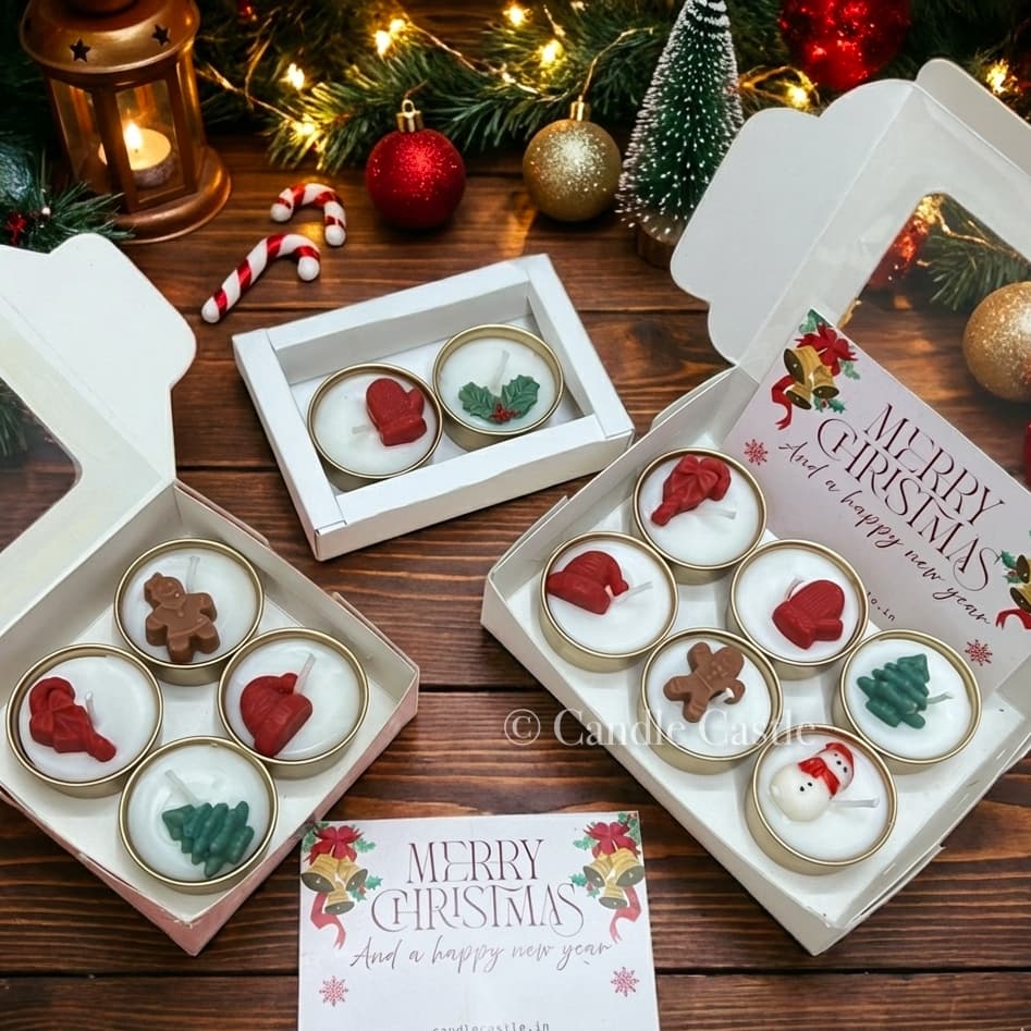 Golden Christmas Tea Lights