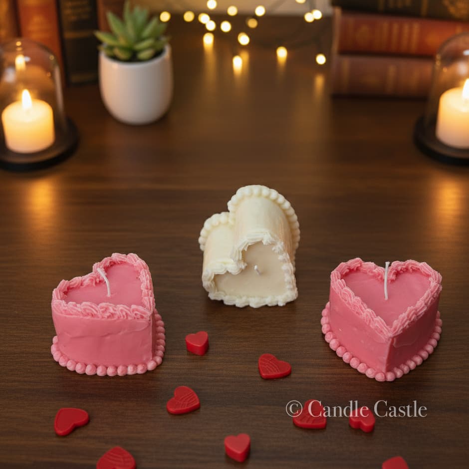 Heart Cake Candle