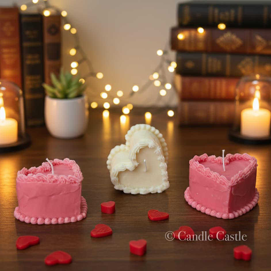 Heart Cake Candle - Image 2