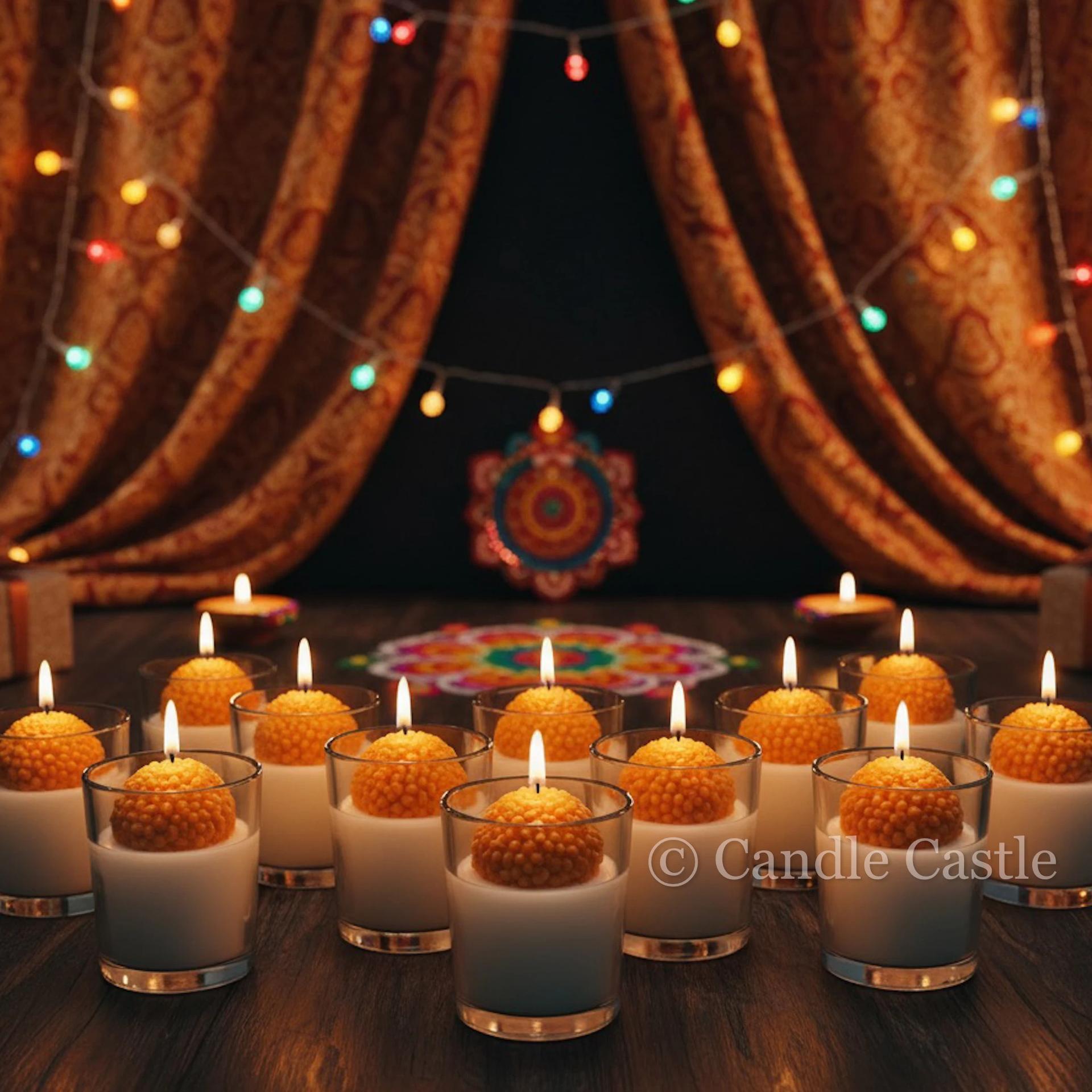 Ladoo Shot Glass Candles