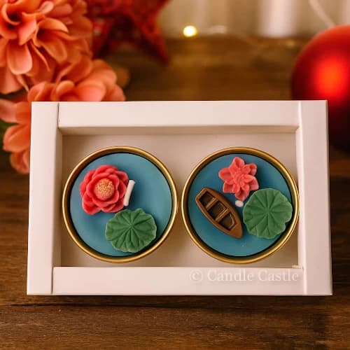 Lotus Pond Tea Lights -set Of 2