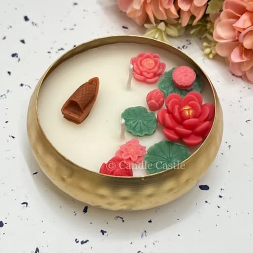 Round Lotus Pond Urli 4.5 Inch