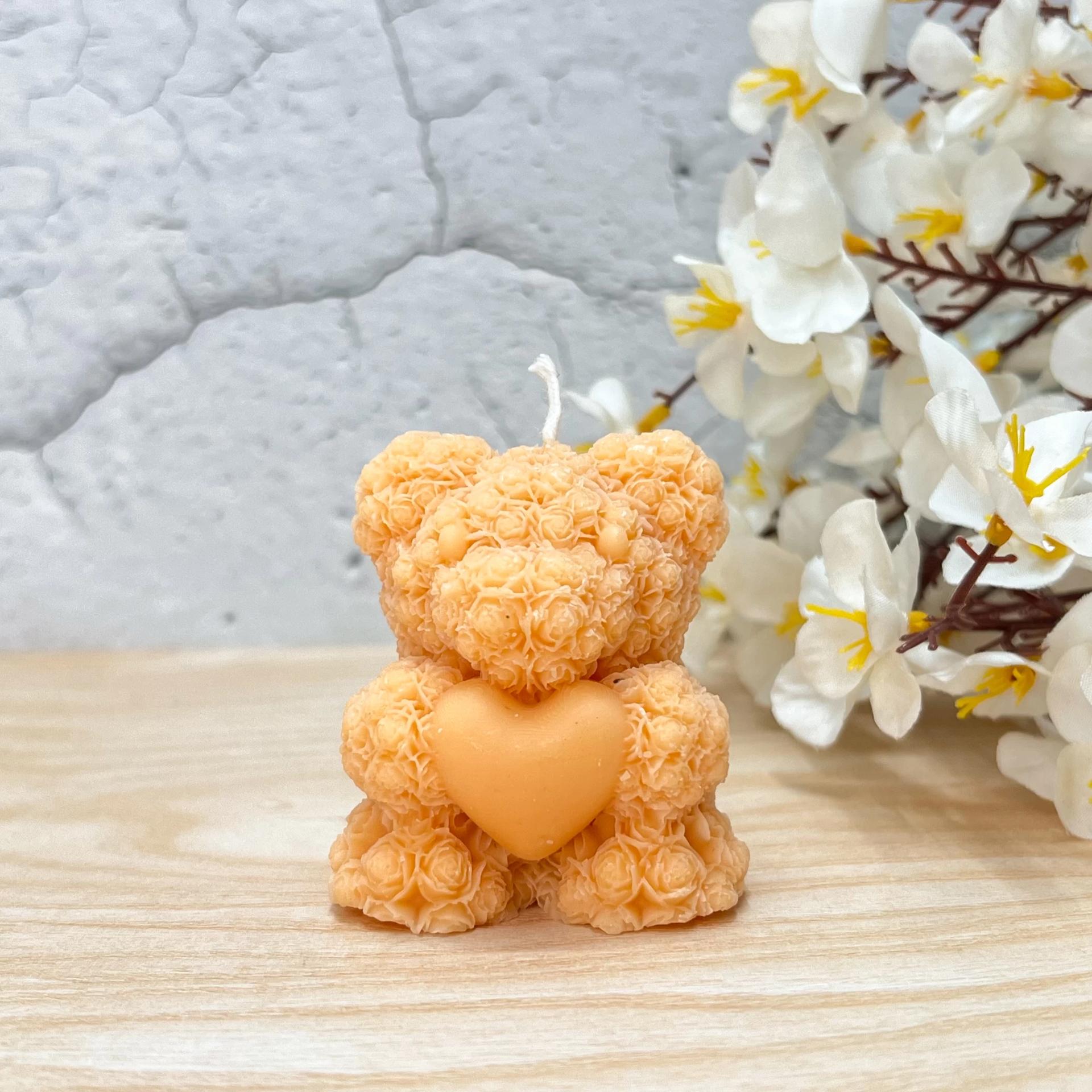 Teddy Heart Candle - Image 3