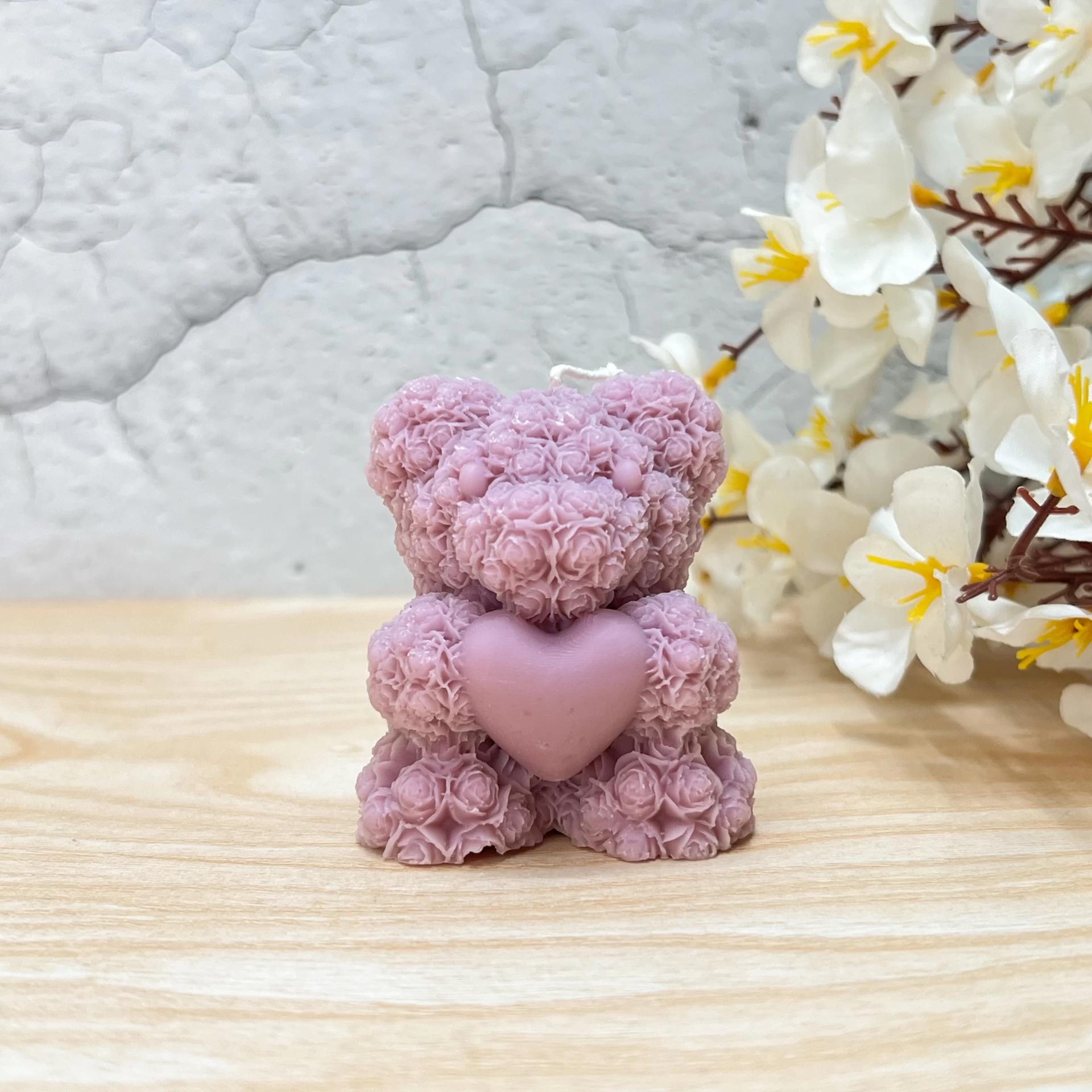 Teddy Heart Candle - Image 4